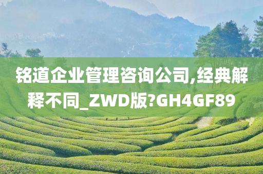 铭道企业管理咨询公司,经典解释不同_ZWD版?GH4GF89