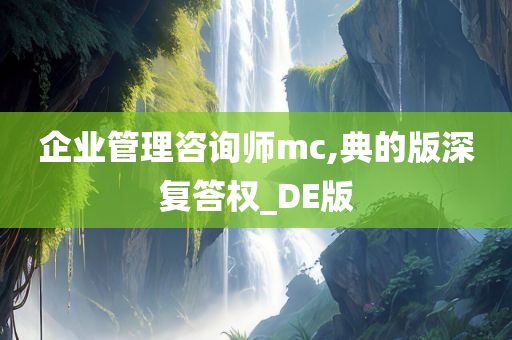 企业管理咨询师mc,典的版深复答权_DE版