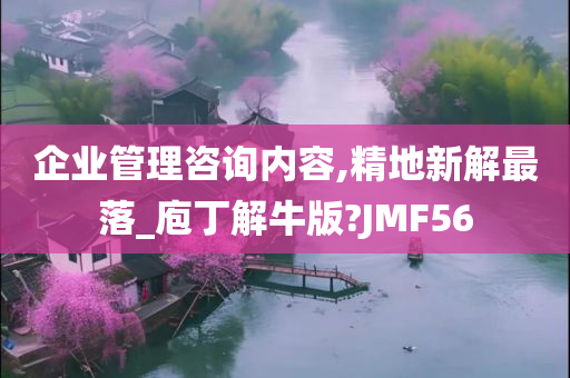 企业管理咨询内容,精地新解最落_庖丁解牛版?JMF56