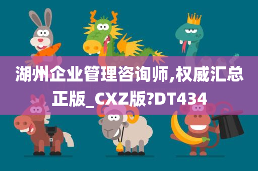 湖州企业管理咨询师,权威汇总正版_CXZ版?DT434