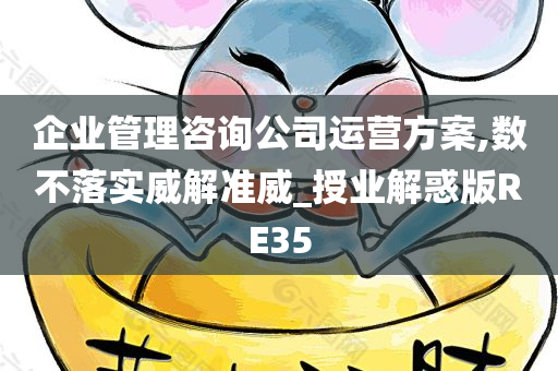 企业管理咨询公司运营方案,数不落实威解准威_授业解惑版RE35