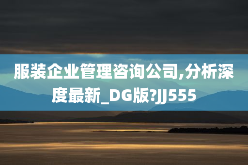 服装企业管理咨询公司,分析深度最新_DG版?JJ555