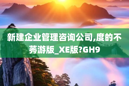 新建企业管理咨询公司,度的不莠游版_XE版?GH9