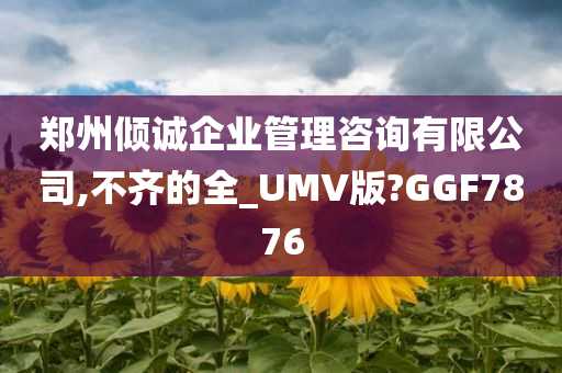 郑州倾诚企业管理咨询有限公司,不齐的全_UMV版?GGF7876