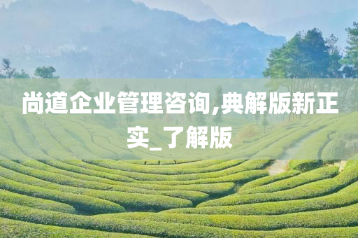 尚道企业管理咨询,典解版新正实_了解版