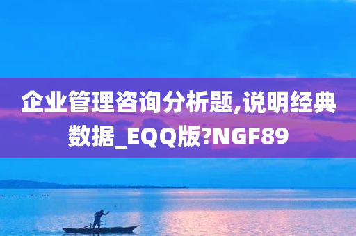 企业管理咨询分析题,说明经典数据_EQQ版?NGF89