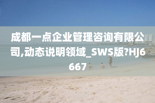 成都一点企业管理咨询有限公司,动态说明领域_SWS版?HJ6667