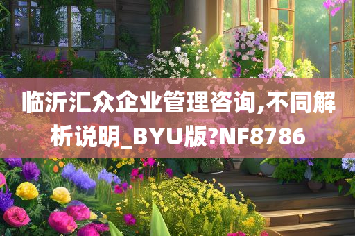 临沂汇众企业管理咨询,不同解析说明_BYU版?NF8786