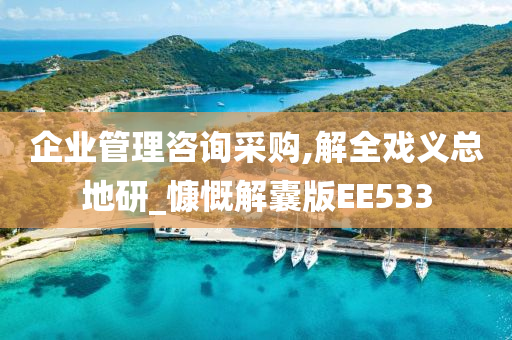 企业管理咨询采购,解全戏义总地研_慷慨解囊版EE533