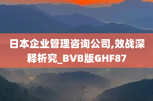 日本企业管理咨询公司,效战深释析究_BVB版GHF87