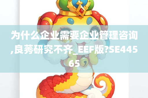 为什么企业需要企业管理咨询,良莠研究不齐_EEF版?SE44565