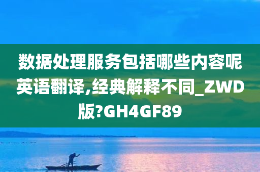 数据处理服务包括哪些内容呢英语翻译,经典解释不同_ZWD版?GH4GF89