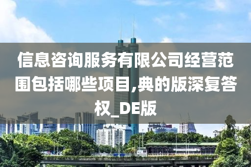 信息咨询服务有限公司经营范围包括哪些项目,典的版深复答权_DE版