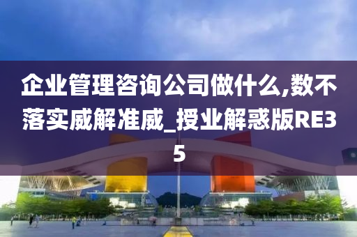 企业管理咨询公司做什么,数不落实威解准威_授业解惑版RE35