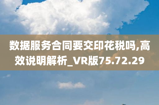 数据服务合同要交印花税吗,高效说明解析_VR版75.72.29