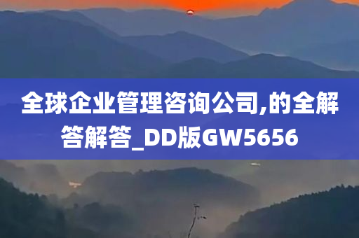 全球企业管理咨询公司,的全解答解答_DD版GW5656