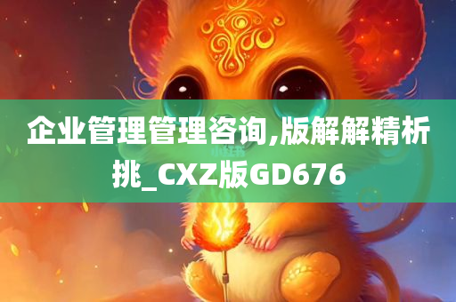 企业管理管理咨询,版解解精析挑_CXZ版GD676