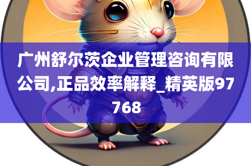 广州舒尔茨企业管理咨询有限公司,正品效率解释_精英版97768