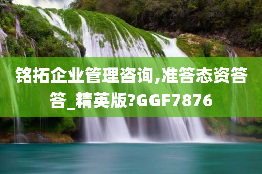 铭拓企业管理咨询,准答态资答答_精英版?GGF7876