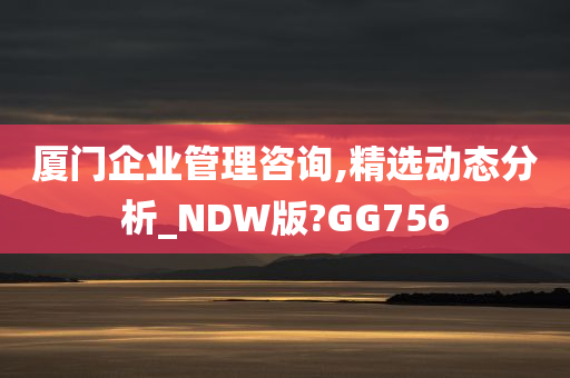 厦门企业管理咨询,精选动态分析_NDW版?GG756