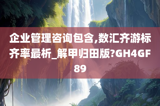 企业管理咨询包含,数汇齐游标齐率最析_解甲归田版?GH4GF89