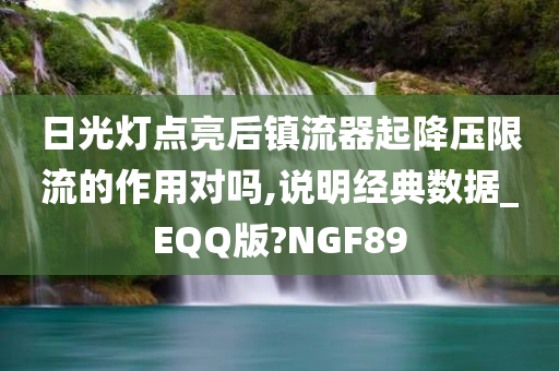 日光灯点亮后镇流器起降压限流的作用对吗,说明经典数据_EQQ版?NGF89