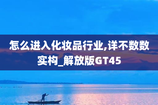 怎么进入化妆品行业,详不数数实构_解放版GT45