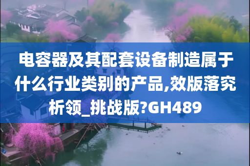 电容器及其配套设备制造属于什么行业类别的产品,效版落究析领_挑战版?GH489