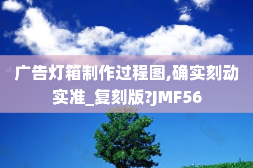 广告灯箱制作过程图,确实刻动实准_复刻版?JMF56