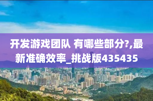 开发游戏团队 有哪些部分?,最新准确效率_挑战版435435