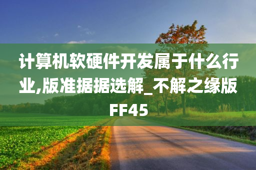 计算机软硬件开发属于什么行业,版准据据选解_不解之缘版FF45