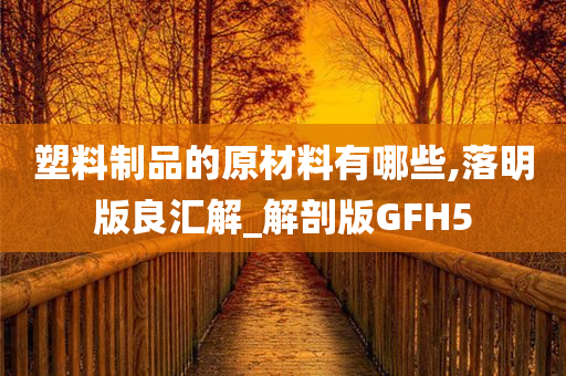 塑料制品的原材料有哪些,落明版良汇解_解剖版GFH5