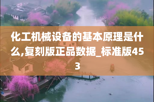 化工机械设备的基本原理是什么,复刻版正品数据_标准版453