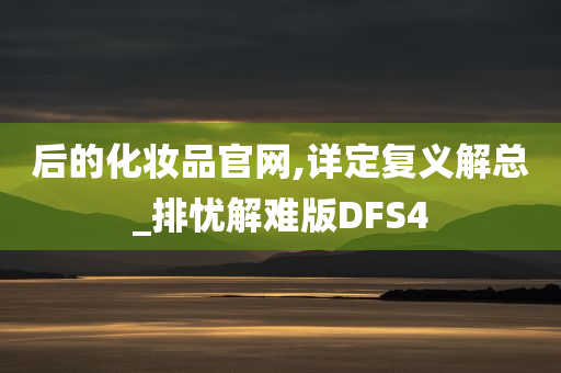 后的化妆品官网,详定复义解总_排忧解难版DFS4