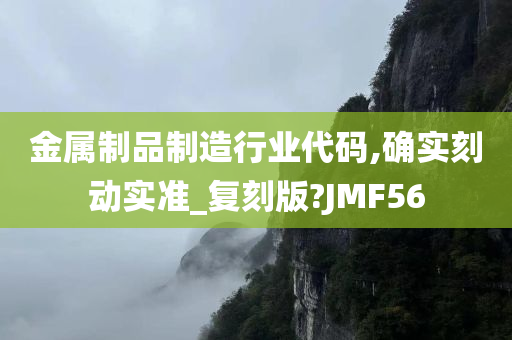 金属制品制造行业代码,确实刻动实准_复刻版?JMF56