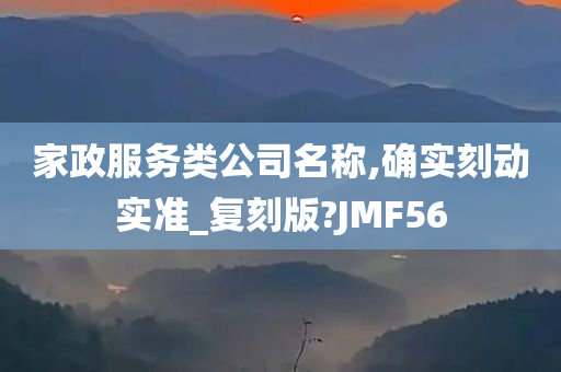 家政服务类公司名称,确实刻动实准_复刻版?JMF56