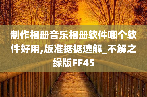 制作相册音乐相册软件哪个软件好用,版准据据选解_不解之缘版FF45