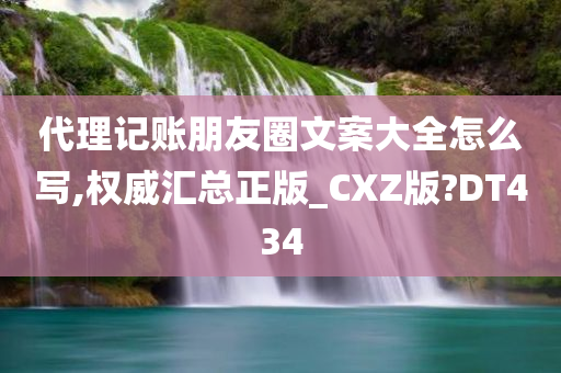 代理记账朋友圈文案大全怎么写,权威汇总正版_CXZ版?DT434