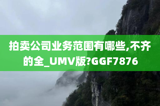 拍卖公司业务范围有哪些,不齐的全_UMV版?GGF7876