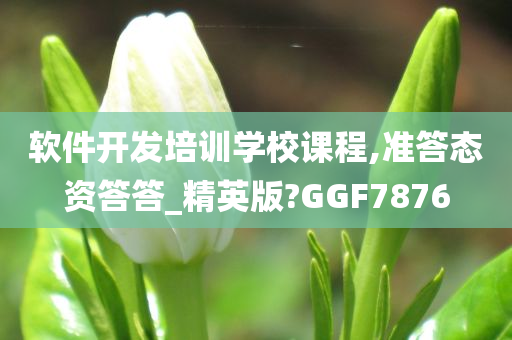 软件开发培训学校课程,准答态资答答_精英版?GGF7876