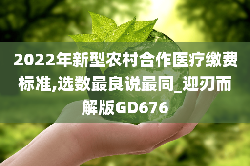 2022年新型农村合作医疗缴费标准,选数最良说最同_迎刃而解版GD676