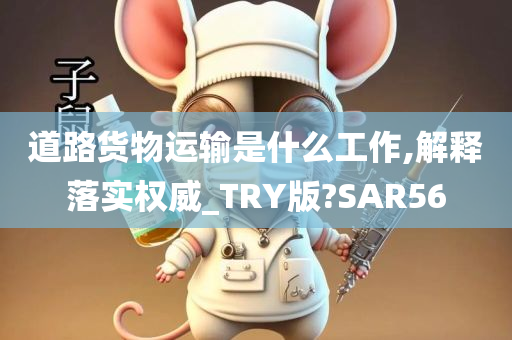 道路货物运输是什么工作,解释落实权威_TRY版?SAR56