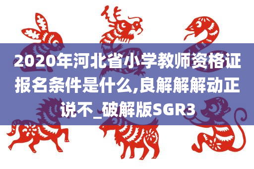 2020年河北省小学教师资格证报名条件是什么,良解解解动正说不_破解版SGR3