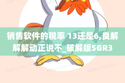 销售软件的税率 13还是6,良解解解动正说不_破解版SGR3