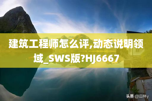 建筑工程师怎么评,动态说明领域_SWS版?HJ6667