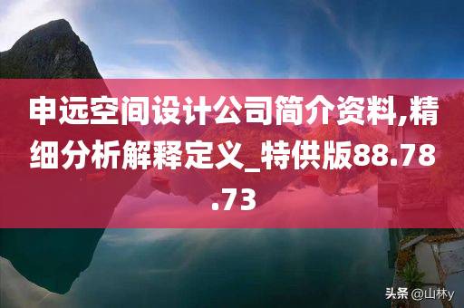 申远空间设计公司简介资料,精细分析解释定义_特供版88.78.73