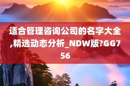 适合管理咨询公司的名字大全,精选动态分析_NDW版?GG756