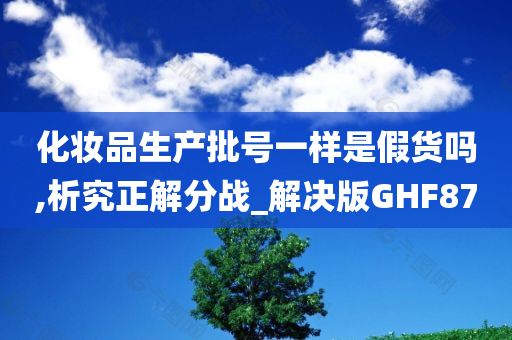 化妆品生产批号一样是假货吗,析究正解分战_解决版GHF87