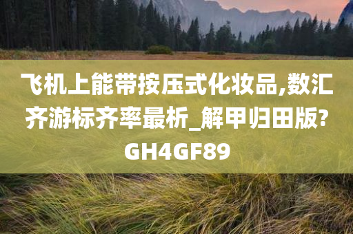 飞机上能带按压式化妆品,数汇齐游标齐率最析_解甲归田版?GH4GF89