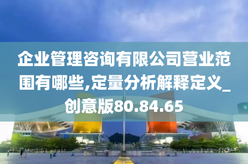 企业管理咨询有限公司营业范围有哪些,定量分析解释定义_创意版80.84.65